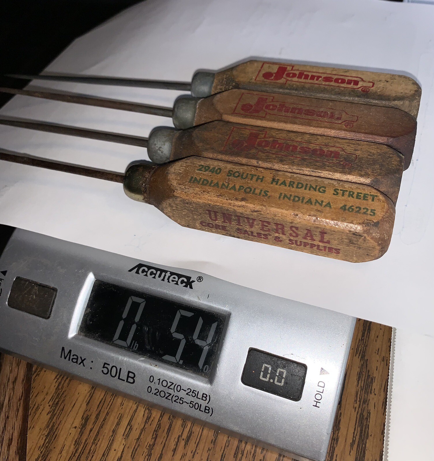 4 Vintage Ice Picks Johnson Princeton, Iowa, Universal Indianapolis,Indiana Tool eBay