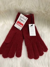 Treasure and Bond Knit Red Syrah Gloves One Sz