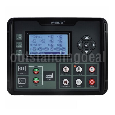 MEBAY ATS520I Automatic Transfer Switch Controller Supports Energy Measurement-
