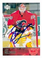 Jamie McLennan autographed hockey card (Calgary Flames) 2003 Upper Deck #277