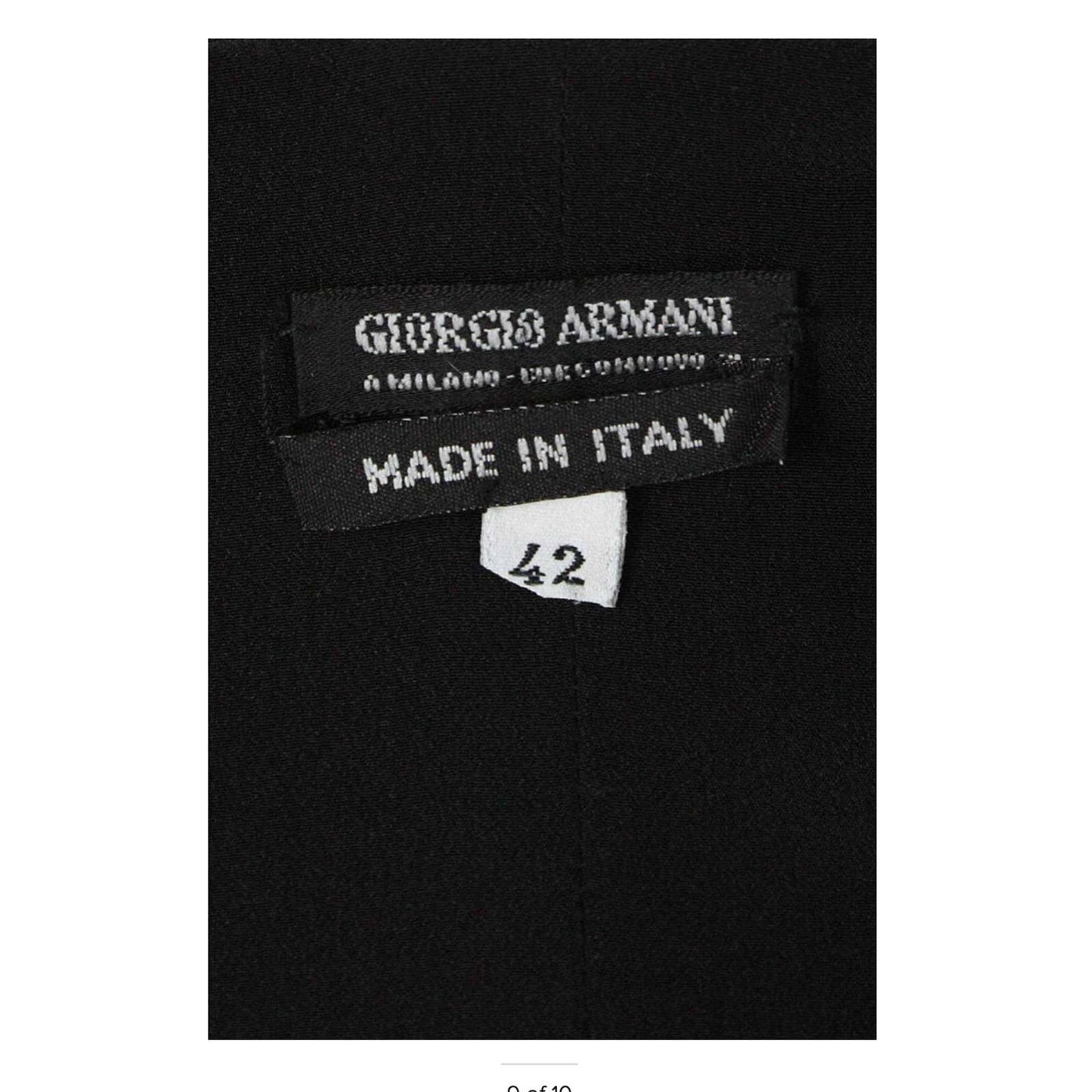 GIORGIO ARMANI Circa 1990s Black Wool Crepe Gown image 8