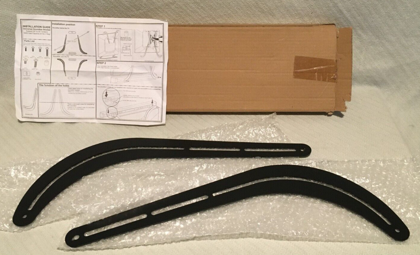 New Monoprice Universal Floating Soundbar Mount Bracket Free
