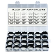 24 Values 1200pcs 0603 0805 1206 Smd Led Diode Lights Assorted Kitsuper Bright