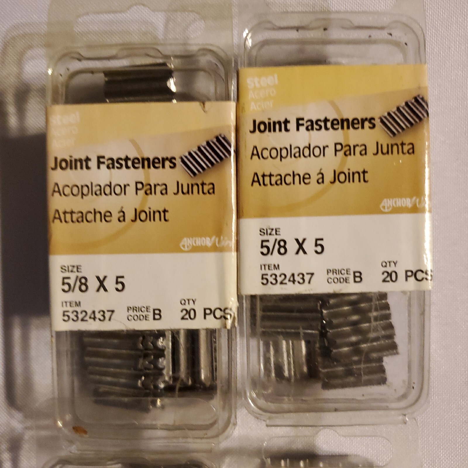 4 PKS (80 PCS) Hillman Anchor Wire Corrugated Joint Fasteners Wood 5