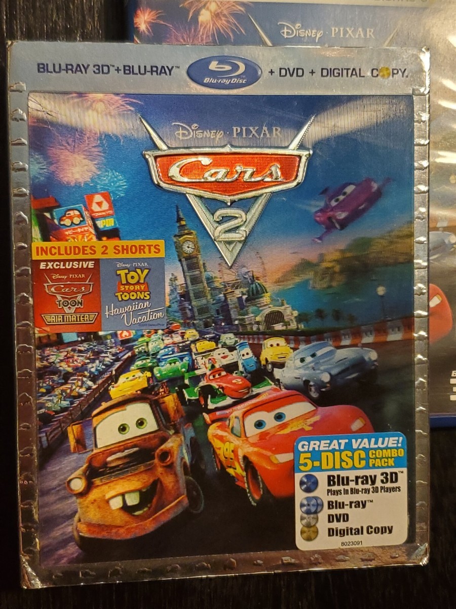 Cars 2 (3D Blu-Ray, 2011) 5-Disc Set w/ Lenticular Slipcover