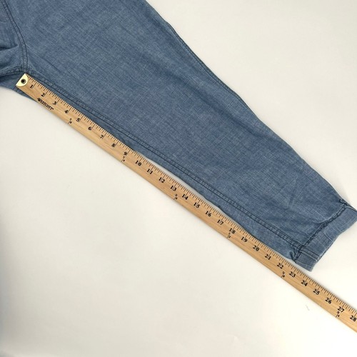 Pantalones para correr Point Sur J Crew Seaside Chambray - cintura elástica azul claro - talla 8 - Imagen 8 de 8