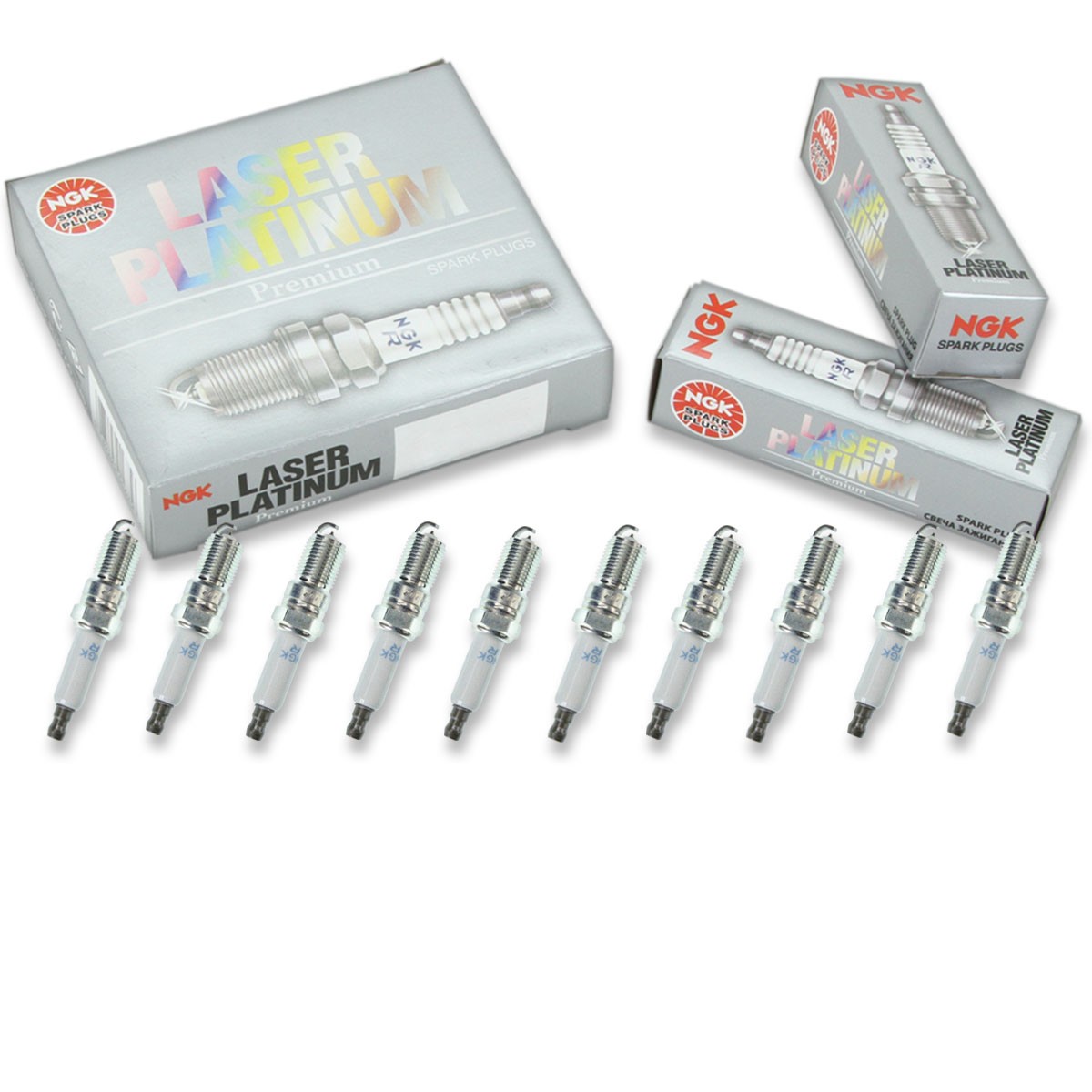 10 pcs NGK Laser Platinum Spark Plugs for 1997-2002 Ford E-350 Econoline id