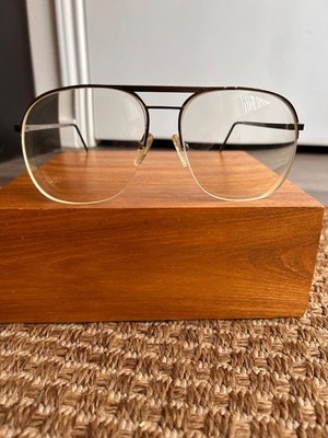 Carlo Bellini 7042 France large top rim silver aviator eyeglass frames 63 18 155