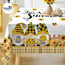 Spring Tablecloth 60X84 Inch Rectangle, Sunflower Tablecloths You Are My Sunshin