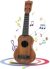 Kids Toy Ukulele, Kids Guitar Musical Toy,17 Inch 4 Steel Strings, with Pick,Ear