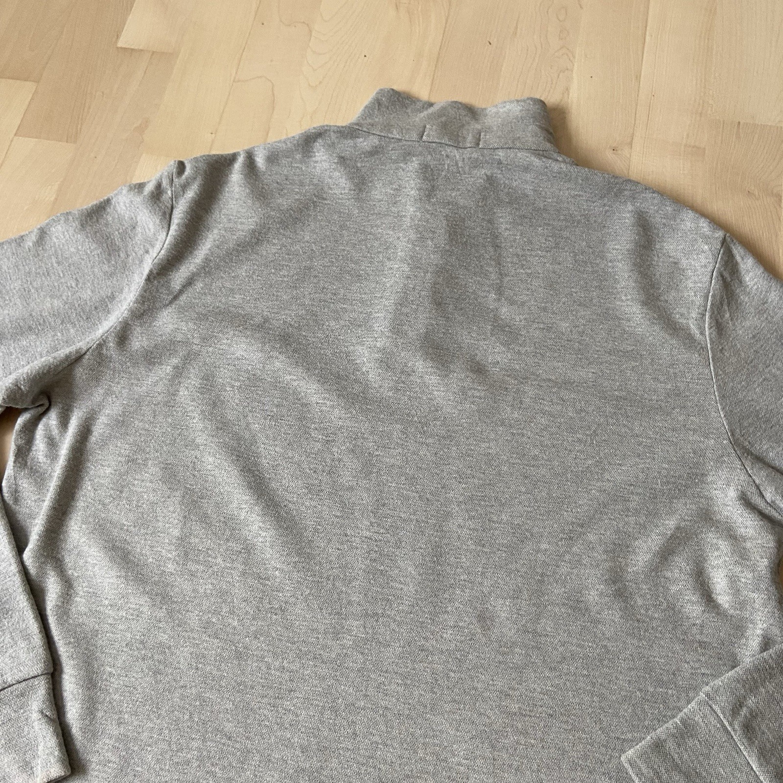 Polo Ralph Lauren Grey Heather 1/2 Half Zip Estate Rib Sweater Grey L image 10