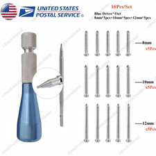 USA Dental ∅1.1mm Micro Fixation Screws Mini Cylinder GBR Graft Screw 16Pcs/Kit
