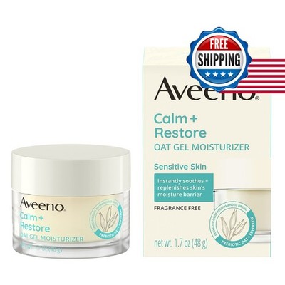 Aveeno Calm + Restore Oat Gel Face Moisturizer 1.7 Fl Oz for Sensitive Skin