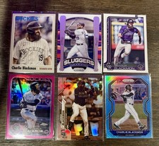 2020 Chrome Sepia 2024 Pink Refractor 2021 Carolina Blue Prizm Charlie Blackmon