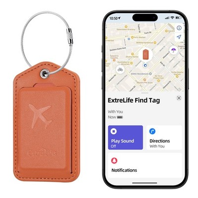 Luggage Tags, Works with Apple Find My, Smart Luggage Tag for Suitcases, Leat...
