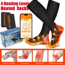 Electric Heated Socks Rechargeable 5000mAh Battery Men Women Winter Foot Warmer