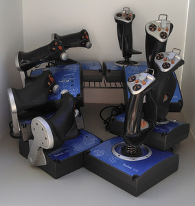 Saitek X45 Joystick & Throttle HOTAS combo x 4, Malfunctioning, Use for parts