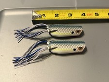 (2) Spro Bronzeye Poppin Frog Sexy Shad Topwater Hollow Body Frog Fishing Lures