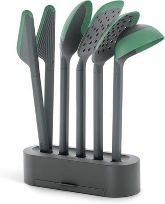 Lékué Essential Cooking 5-Piece tool set, Grey with Green