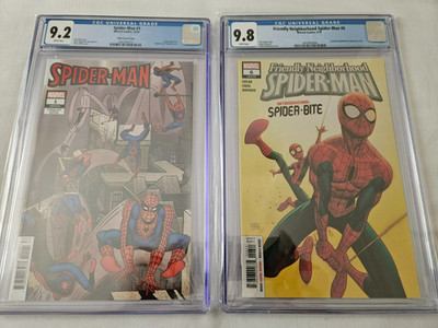 SPIDER-MAN #1 DITKO VARIANT CGC 9.2 2022 & FRIENDLY NEIGHBORHOOD #6 CGC 9.8 2019