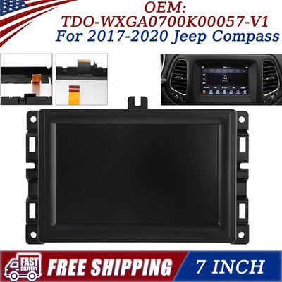 #ad #ad 7quot; LCD Touch Screen w Frame For 2017 2020 Jeep Compass Radio Navigation Replace $62.99