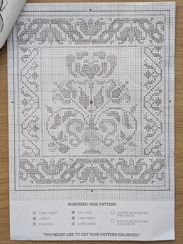 Icelandic Tapestry School Wool Cross Stitch Kit - Bordered Vase - 第 7/9 張圖片
