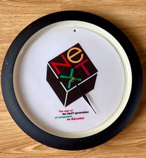Vintage NeXT Computer Inc 13" Office Wall Clock Plastic  Glass Steve Jobs 1990s