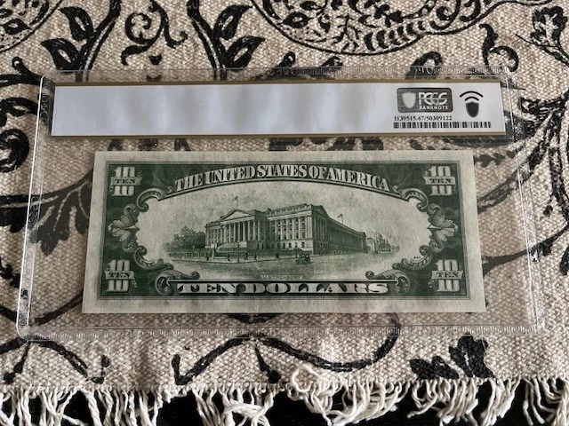 $10 1934A Federal Reserve Note New York Fr. 2006-B PCGS 67 PPQ Superb Gem Uncir - Image 4 of 4