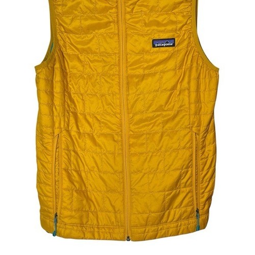Patagonia Womens Amber Yellow Nano Puff Primaloft Puffer Vest Size S Quilted - Picture 8 of 15
