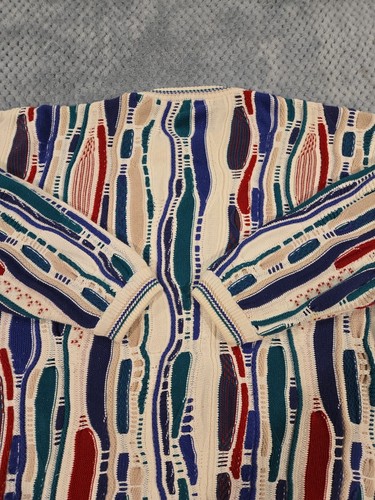 Cotton Traders Knit Sweater 90S Vintage Coogi Style Size Large - Picture 11 of 17