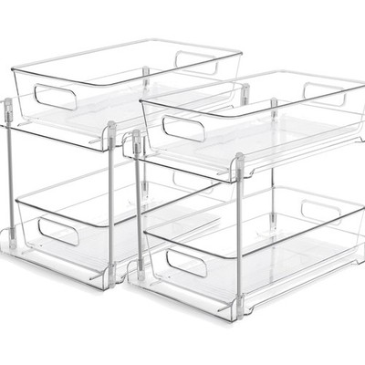 Multifunktionale Spülschrank Organizer, 2 Pack Küchenschrank, Doppelschicht U...