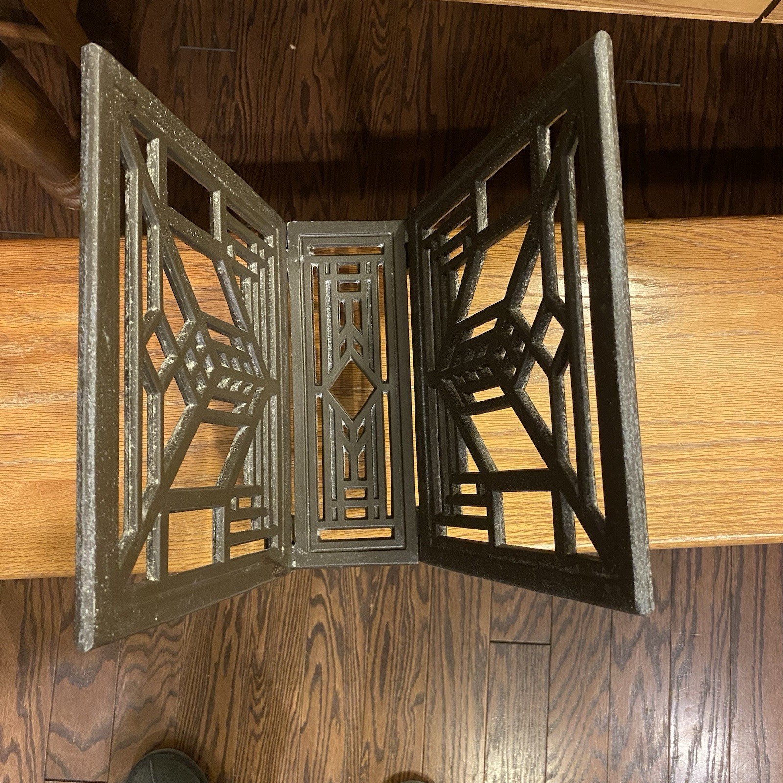 Frank Lloyd Wright Lake Geneva Hotel Design Magazine Rack Cast Iron Metal