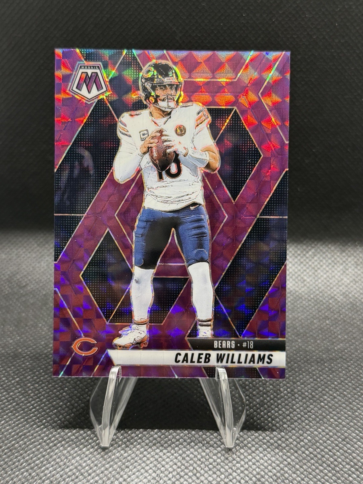 2025 Panini Mosaic - Caleb Williams #22 Purple Mosaic Prizm /49