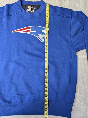 Vintage Starter Embroidered New England Patriots Blue Sweatshirt Medium - Bild 8 von 12