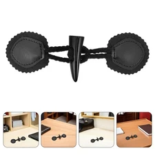  8 Pairs Toggle Buttons For Craft Coats Windbreaker Vintage Resin Black Horn