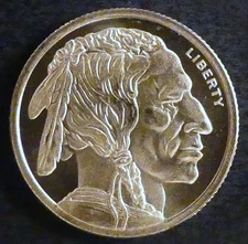 1/10 Oz Silver Round - GSM Indian / Buffalo - 100% Mint Authentic (See Receipt)