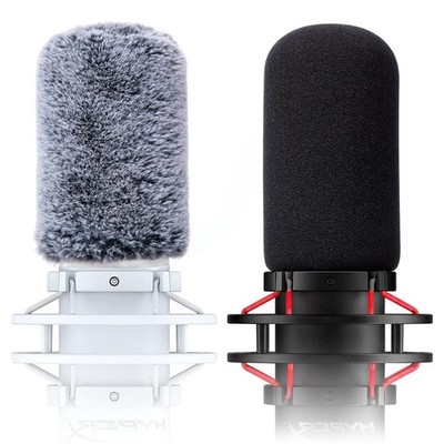 Microphone Windscreen Quad Cast Pop Filter, QuadCast Filter&Furry Foam 