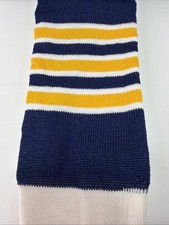 VTG Socks 90s NOS 23" Football Striped Navy Gold 10-13 Soccer Acrylic USA 80s