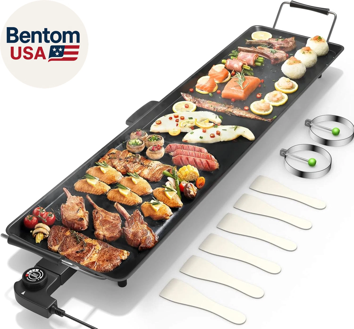 35" Electric Griddle Teppanyaki Grill, Nonstick Extra Large Griddle Long Counter
Opens in a new wind