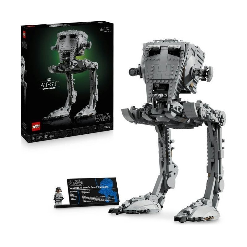 Maquette LEGO Star Wars 75417 AT-ST pour sublimer la déco d'un bureau