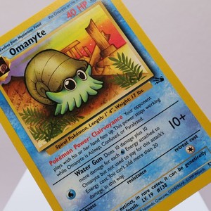 Pokemon TCG - Omanyte 52/62 Fossil Common WOTC 1999 - EXC/NM