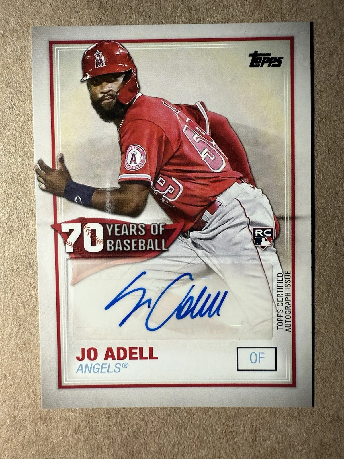 Jo Adell 2021 Topps Series 1 Auto 70 Years Of Baseball Angels Rookie 70YA-JA