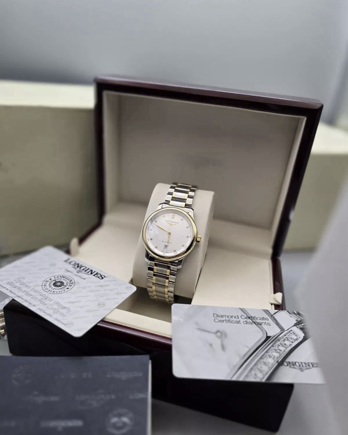 Longines men’s watch, Master Collection - L2.628.5.77.7 - 12 Diamonds, RRP £3300