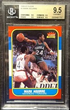 1986-87 Fleer Basketball #3 Mark Aguirre (BGS 9.5) True GEM MINT Low Pop One 10