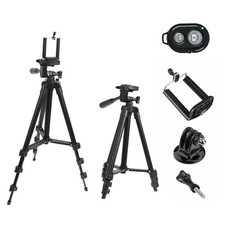 Portable Lightweight Camera Tripod with Bubble Level and Quick-Flip Leg Locks