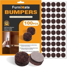 Felt Cabinet Door Bumpers - Small Felt Pads for Cabinet Doors, 3/8" Diameter 100