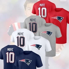 🔥HOT DEAL!  Drake Maye #10 New England Team Player Name & Number Logo For Fans