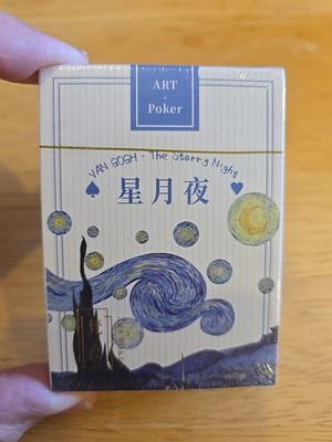 Vincent Van Gogh Deck Of Playing Cards  Rare! The Starry Night Theme Brand New 