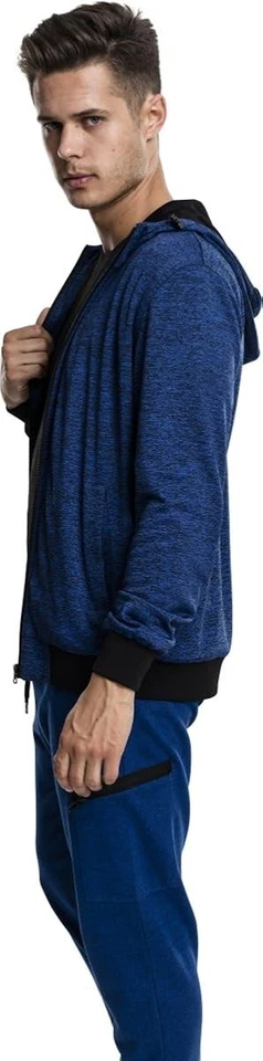 Chaqueta deportiva de entrenamiento Urban Classics para hombre, azul real/negro, XX grande Foto 3 de 4