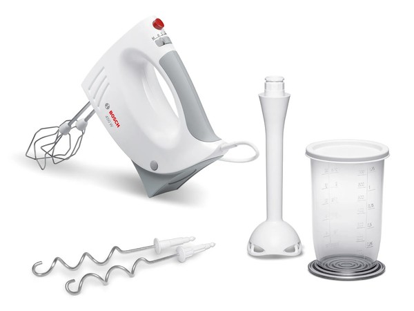 Bosch Handmixer MFQ3540 450W 5 Stufen Turbo Knethaken RüHrbesen Weiß-image